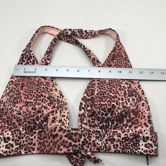 Shade And Shore Women's Sz. Lg. 12-14 Tall Triangle Bikini Swim Top Animal Print - Picture 8 of 14